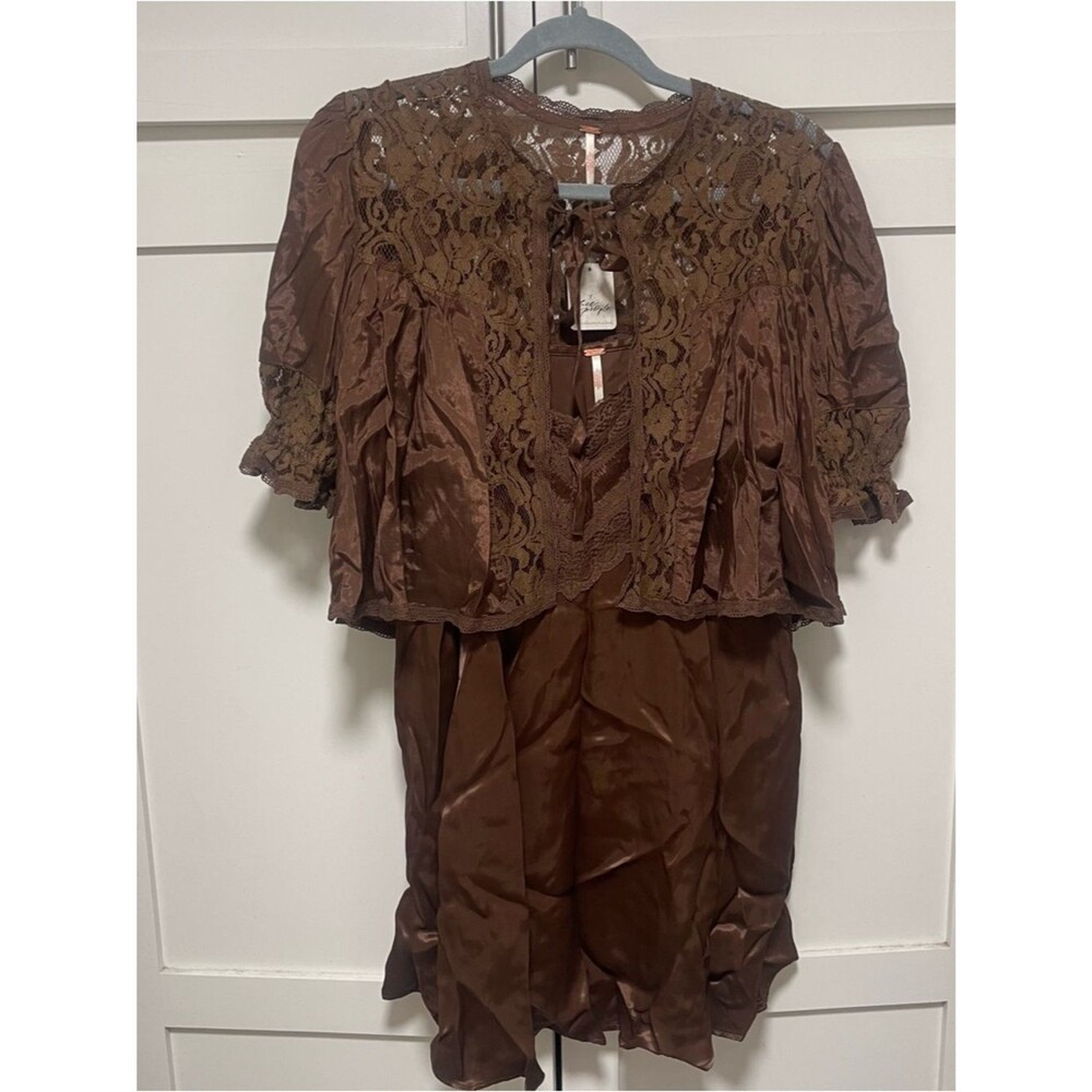 NWT Free People Lenna Set in Chocolate Gelato Sz S NWT - Picture 5 of 9